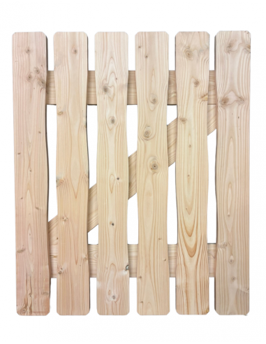 Gartentor aus Douglasie, 120 × 100 cm, mit profilierten Latten – Bausatz