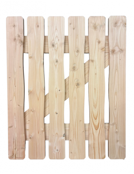 Gartentor aus Douglasie, 120 × 100 cm, mit profilierten Latten – Bausatz