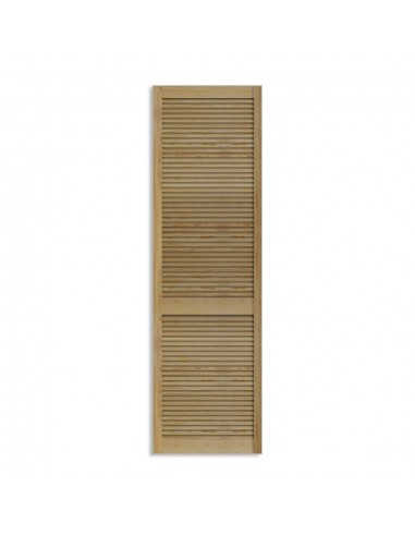 Louvred pine wardrobe door in natural pine 28 mm