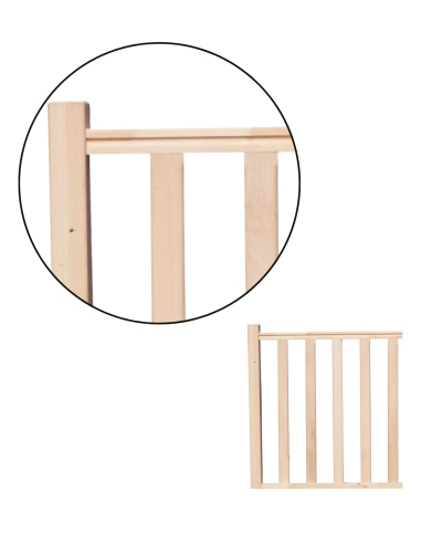 KIT GARDE CORPS FUSEAU HETRE 1m + 1Poteau