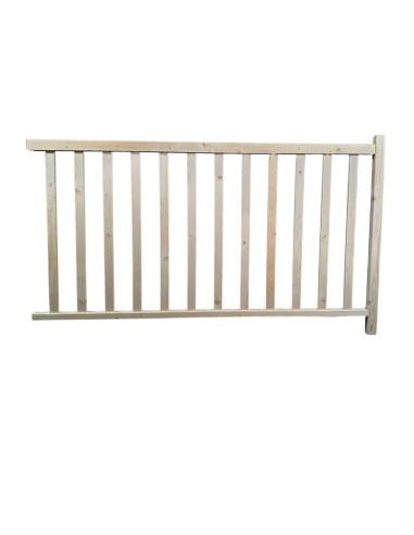 Balustradeset van vurenhout 2 m + 1 paal