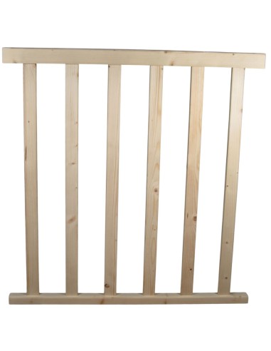 Geländerbausatz aus Tannenholz, 1 m (ohne Pfosten)