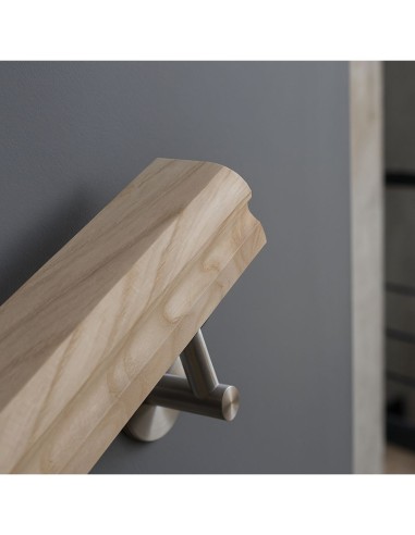 Geprofileerde essenhouten leuning 50x50 mm