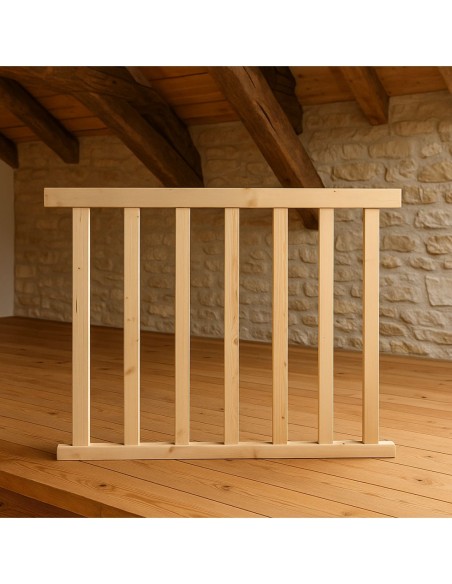 Kit balustrade sapin 1 m (sans poteau)