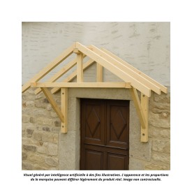 Marquises pour portes d'entrée en sapin. 2