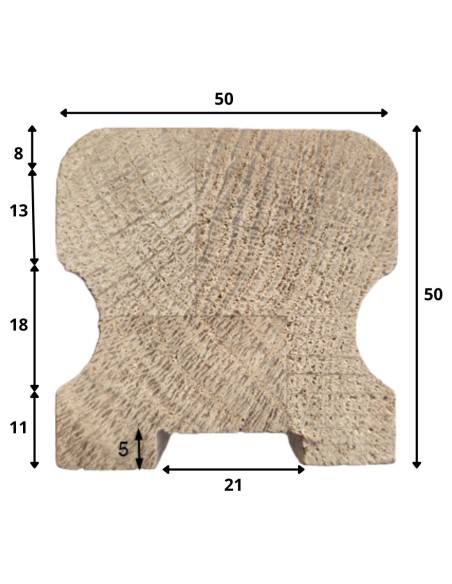 Corrimano in rovere sagomato