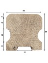 Moulded beech handrail 50x50 mm