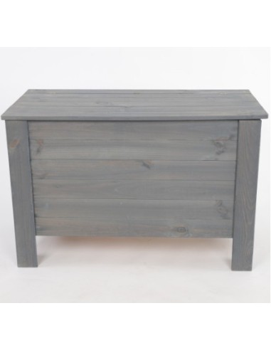 Grey pine wood storage chest