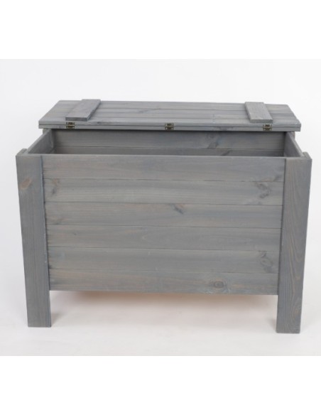 Grey pine wood storage chest