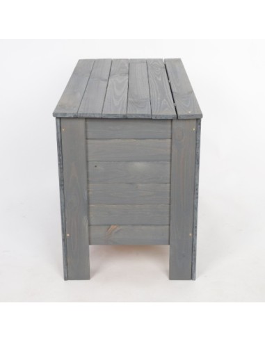 Cassapanca in legno di pino grigio