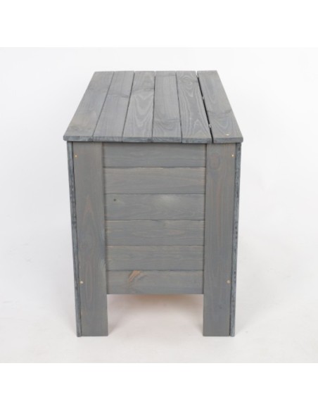 Cassapanca in legno di pino grigio