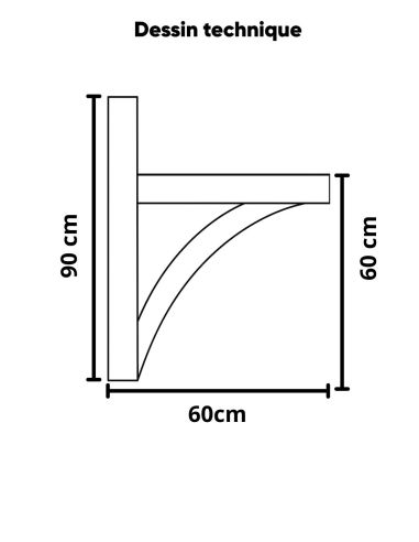 Console Sapin à bras de force cintrés en kit