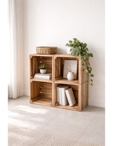 Woodbox – modulaire kist van natuurlijk hout