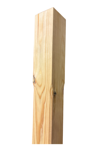 Gerader Geländerpfosten, 120 cm, Massivholz – 4 Holzarten