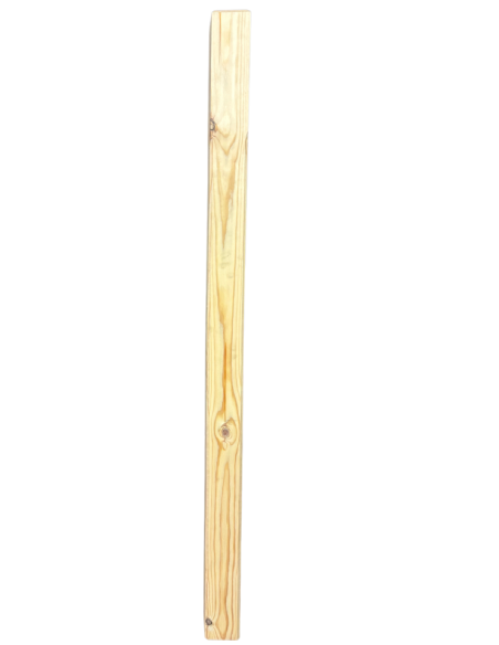 Gerader Geländerpfosten, 120 cm, Massivholz – 4 Holzarten