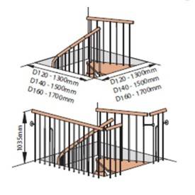 Escalier hélicoïdal en hêtre rampe métal