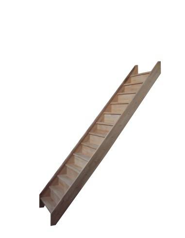 Rechte eikenhouten trap 