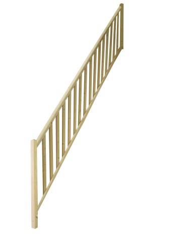 MOLEDE TRAPLEUNING BINNEN MET HOUTEN SPIJLEN