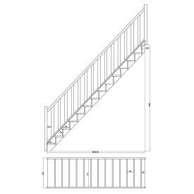 Straight beech staircase 2