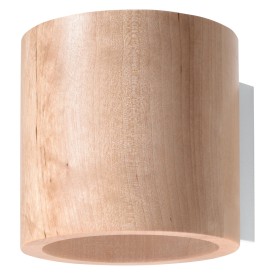 Wandspot van natuurlijk hout voor binnen