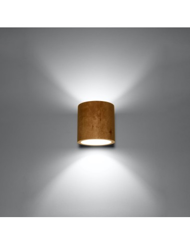 Indoor natural wood spot wall light