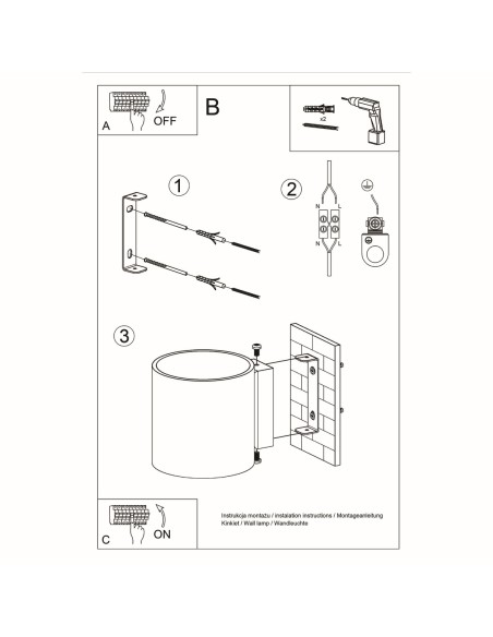 Aplique de pared foco madera natural interior