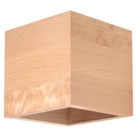 Wandstrahler aus naturbelassenem Holz für den Innenbereich