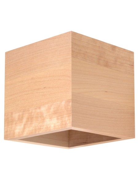 Wandstrahler aus naturbelassenem Holz für den Innenbereich