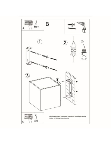 Applique da parete spot legno naturale per interni