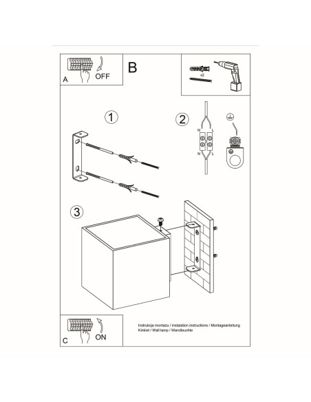 Aplique de pared foco de madera natural interior
