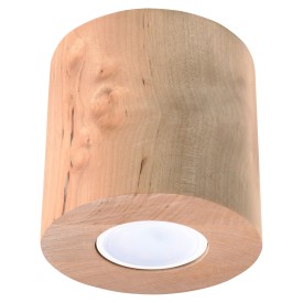 Plafondspot van naturel hout voor binnen