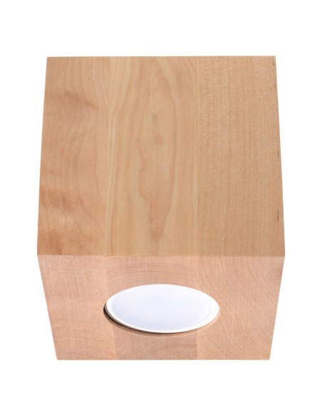 Plafón foco de madera natural interior