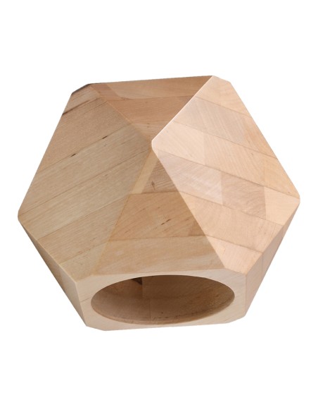 Wandspot van naturel hout voor binnen