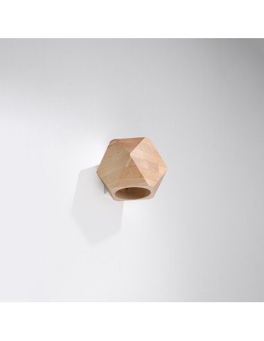 Indoor natural wood spot wall light