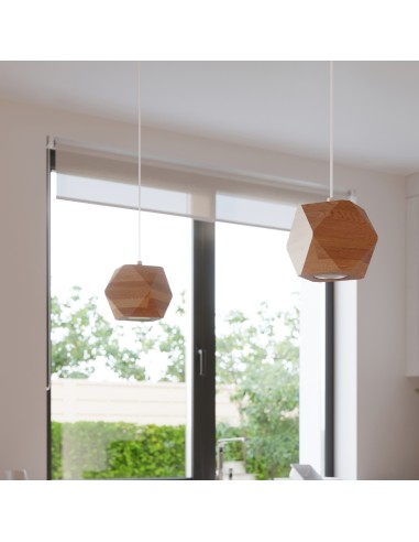 Aplique de pared foco de madera natural interior