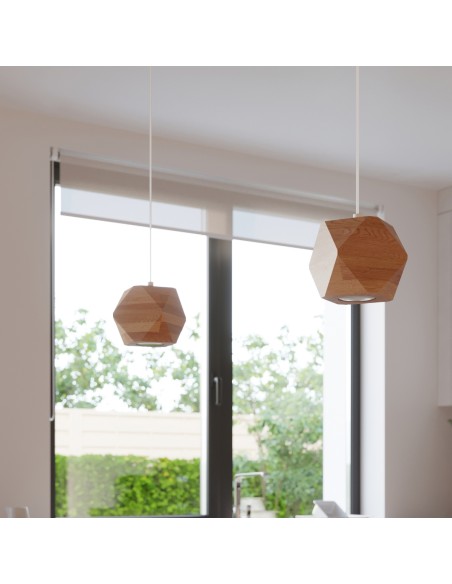 Wandstrahler aus Naturholz für den Innenbereich