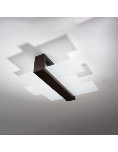 Plafón foco de madera interior