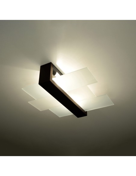 Plafón foco de madera interior