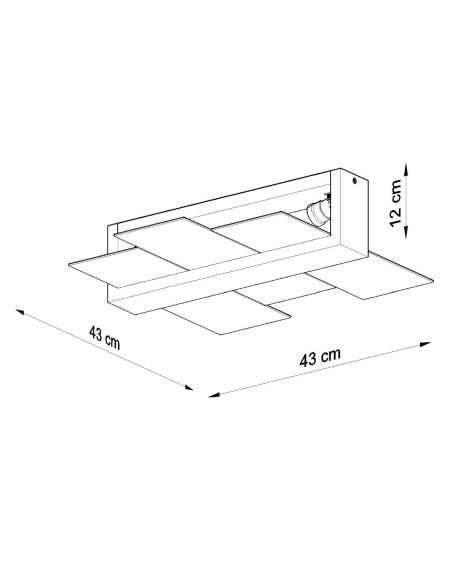 Plafón foco de madera interior