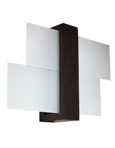 Aplique de pared foco de madera interior