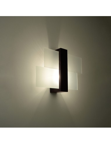 Aplique de pared foco de madera interior