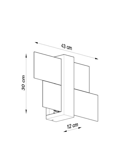 Aplique de pared foco madera interior