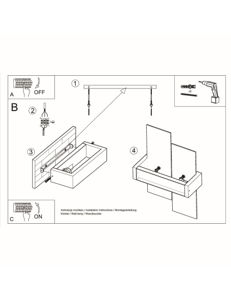 Applique da parete spot legno per interni