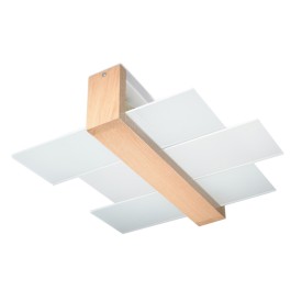 Indoor natural wood spot ceiling light