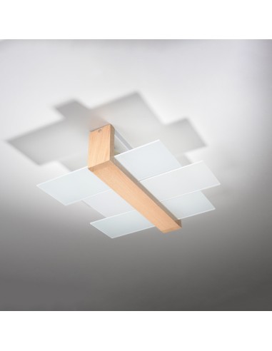 Faretto da soffitto in legno naturale per interni