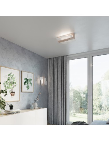 Faretto da soffitto in legno naturale per interni