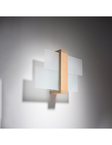 Applique murale spot bois naturel intérieur