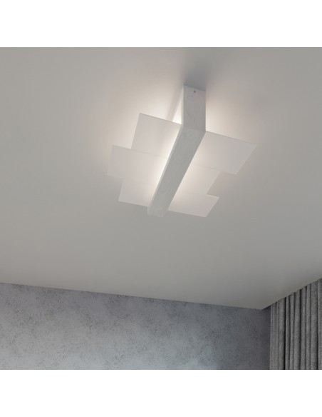 Applique da parete faretto in legno per interni