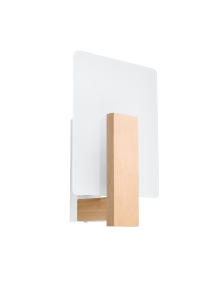 Aplique de pared foco madera natural interior