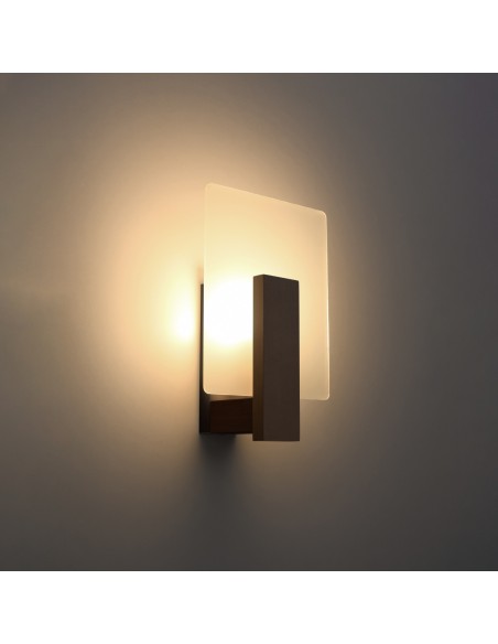 Wood indoor spotlight wall light